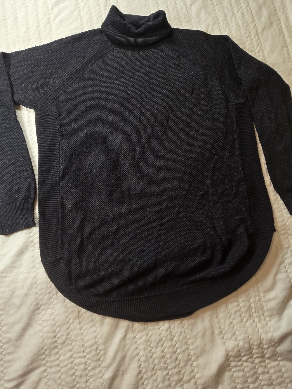 Joan Vass Dark Navy Turtleneck Sweater